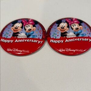 Disney Happy Anniversary Red Pins